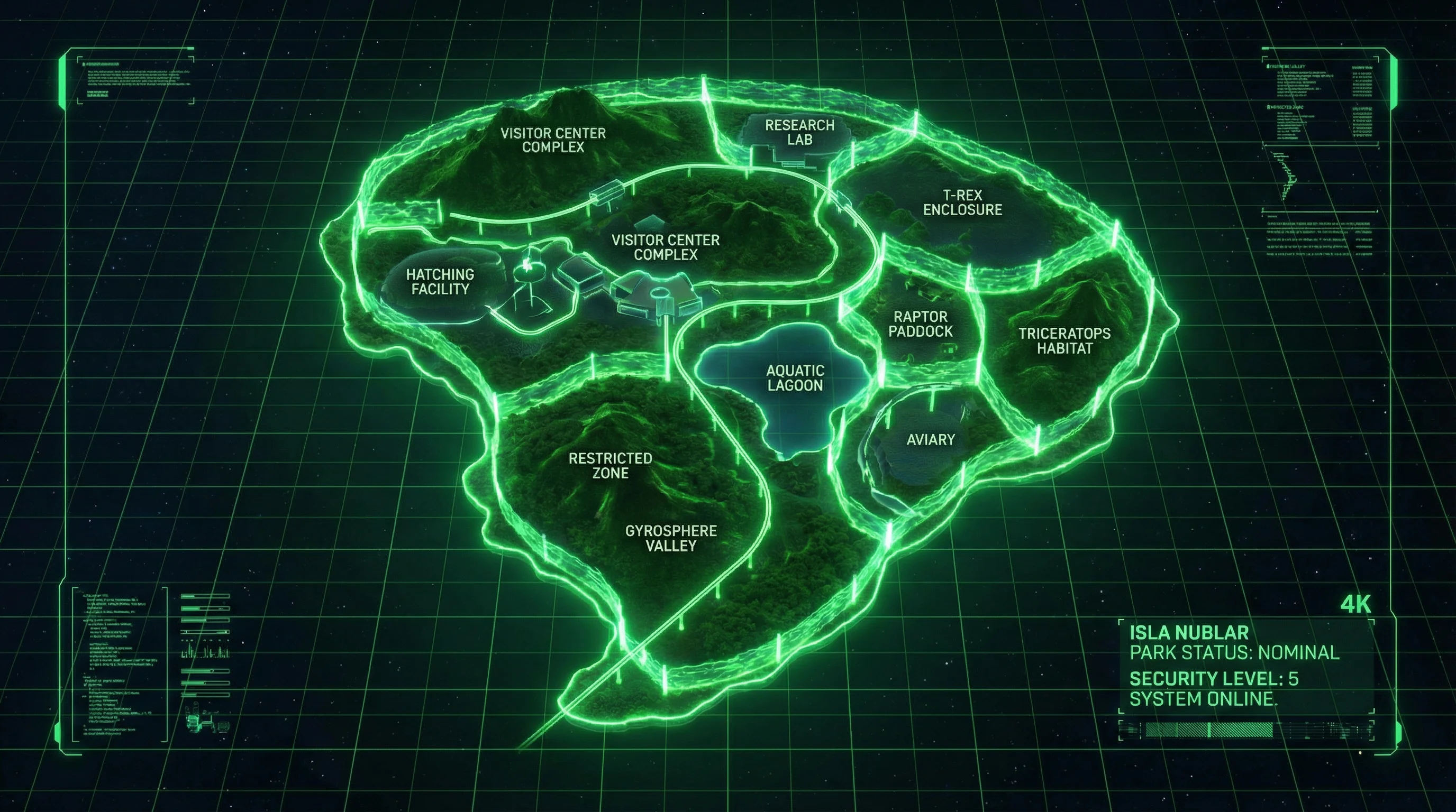 恐龙公园全景规划地图 - OD体育 建设蓝图