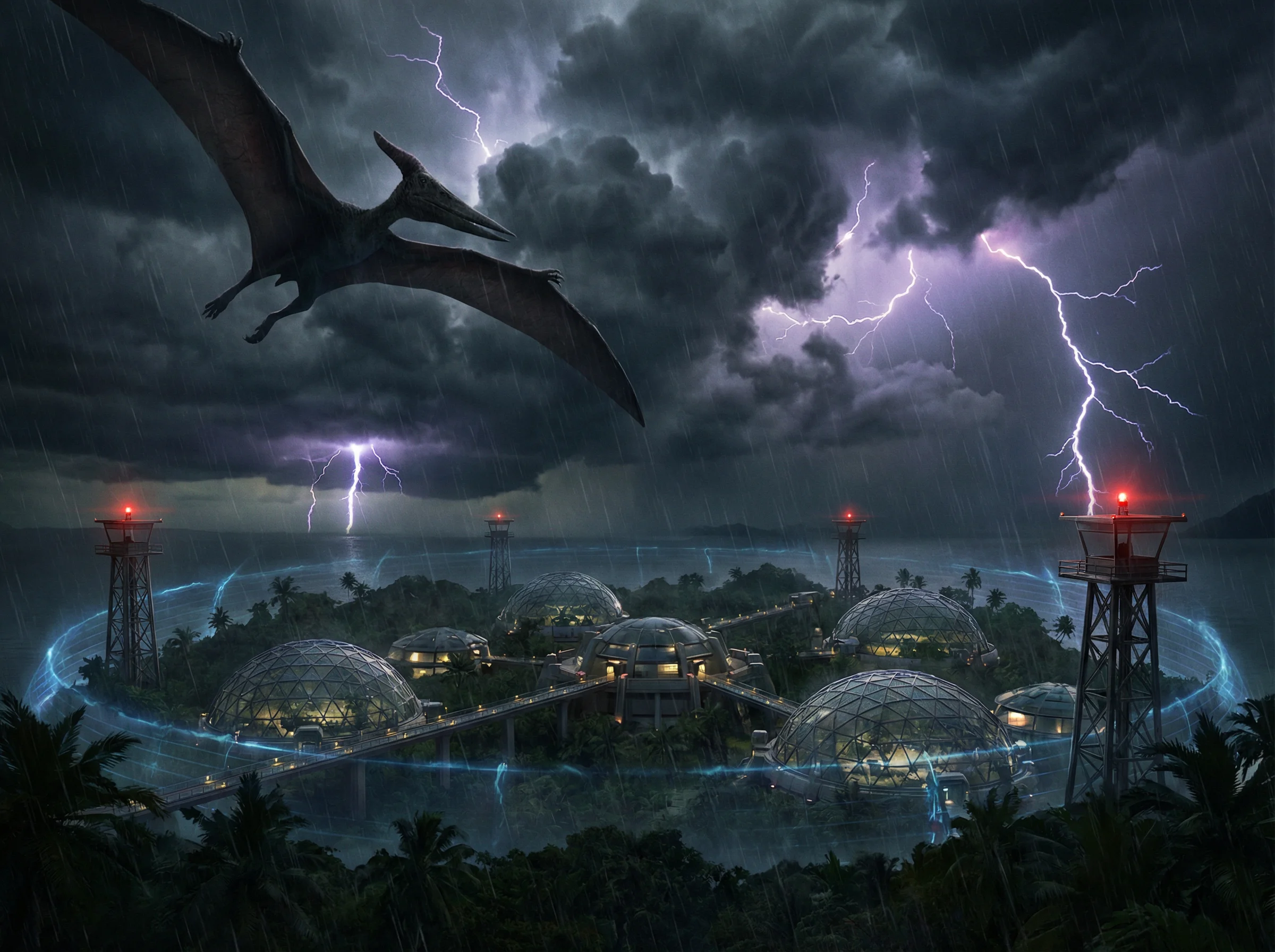 翼龙在暴风雨中翱翔 - OD体育 飞行恐龙展区